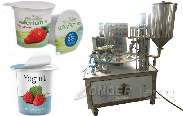 Automatic Yogurt Cup Filling And Sealing Machine